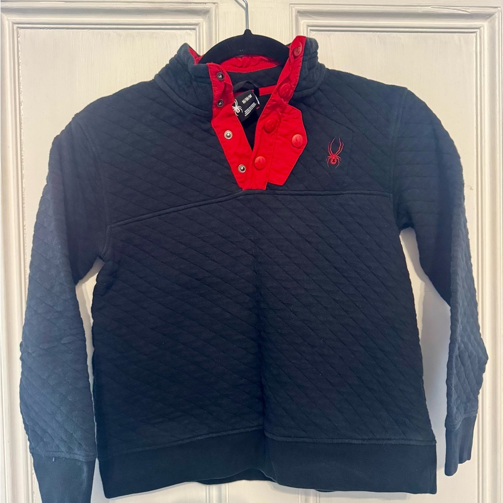 Spyder Kids Black and Red Quilted Jacket